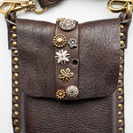 Bella Di Notte Studded Phone Case in Brown