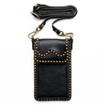 Malachite Stud Phone Case in Black