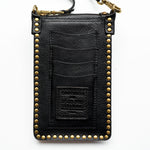 Malachite Stud Phone Case in Black