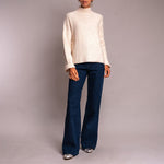 Aran Rib Turtle Neck Jumper in Jasmine