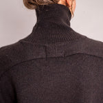 Saddle Roll Collar Knit in Bitter