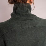 Saddle Roll Collar Knit in Khaki