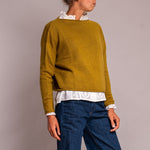 Pea Cashmere & Lambswool Knit in Moss Marl