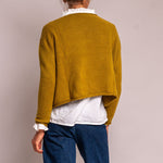 Pea Cashmere & Lambswool Knit in Moss Marl