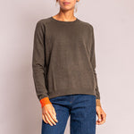 Polli Cashmere & Lambswool Knit in Fir Green/Flannel/Olive Marl