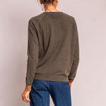 Polli Cashmere & Lambswool Knit in Fir Green/Flannel/Olive Marl