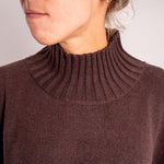 Rider Funnel Neck Knit in Bitter Chocolate