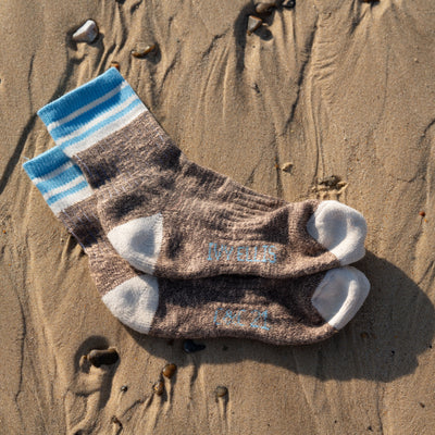 Ladies Ness Quarter Length Socks in Brown