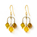 Small Diamond Earrings in Yellow/Bronze