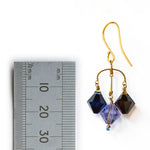 Small Diamond Earrings in Purple