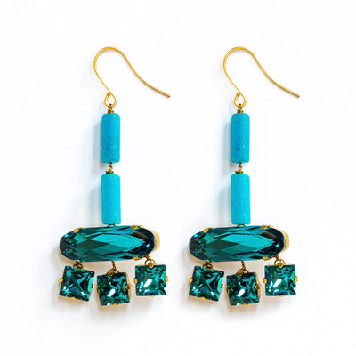 PHILIPPA KUNISCH Lotus Earrings in Blue