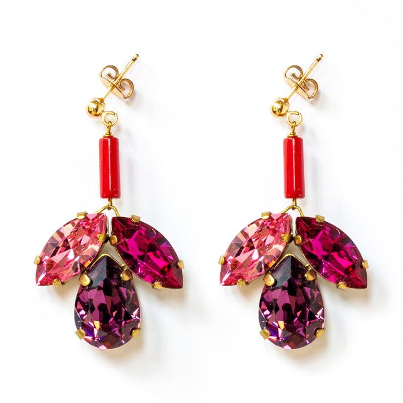 Bud Earrings in Pink Mix