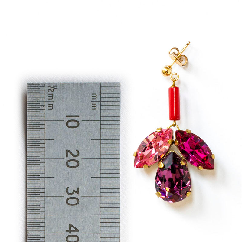 Bud Earrings in Pink Mix