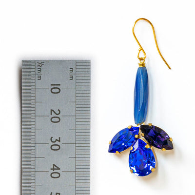 Bud Earrings in Bright Blue