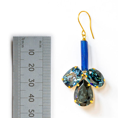 PHILIPPA KUNISCH Bud Earrings in Navy Blue