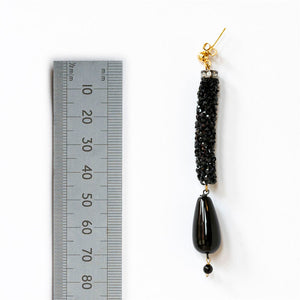 Tube Earrings in Black