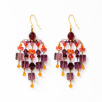 Chime Earrings in Purple/Orange/Pink