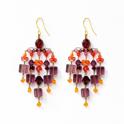 PHILIPPA KUNISCH Chime Earrings in Purple/Orange/Pink