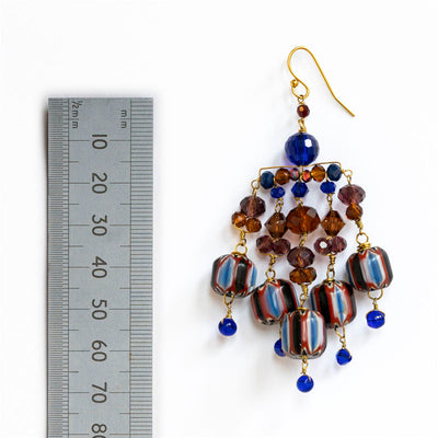 Chime Earrings in Red/Blue/Multi