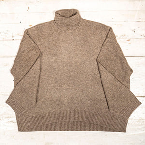 Oversized Cashmere Roll Collar Knit in Vapor