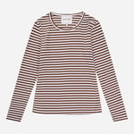 Jote L/S Stripe Top in Mocca