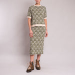 WEEKEND MAXMARA Lena Jacquard Knit Skirt in Green