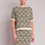 WEEKEND MAXMARA Zufolo Jacquard Knit in Green