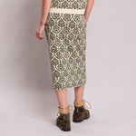 Lena Jacquard Knit Skirt in Green