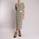 WEEKEND MAXMARA Lena Jacquard Knit Skirt in Green