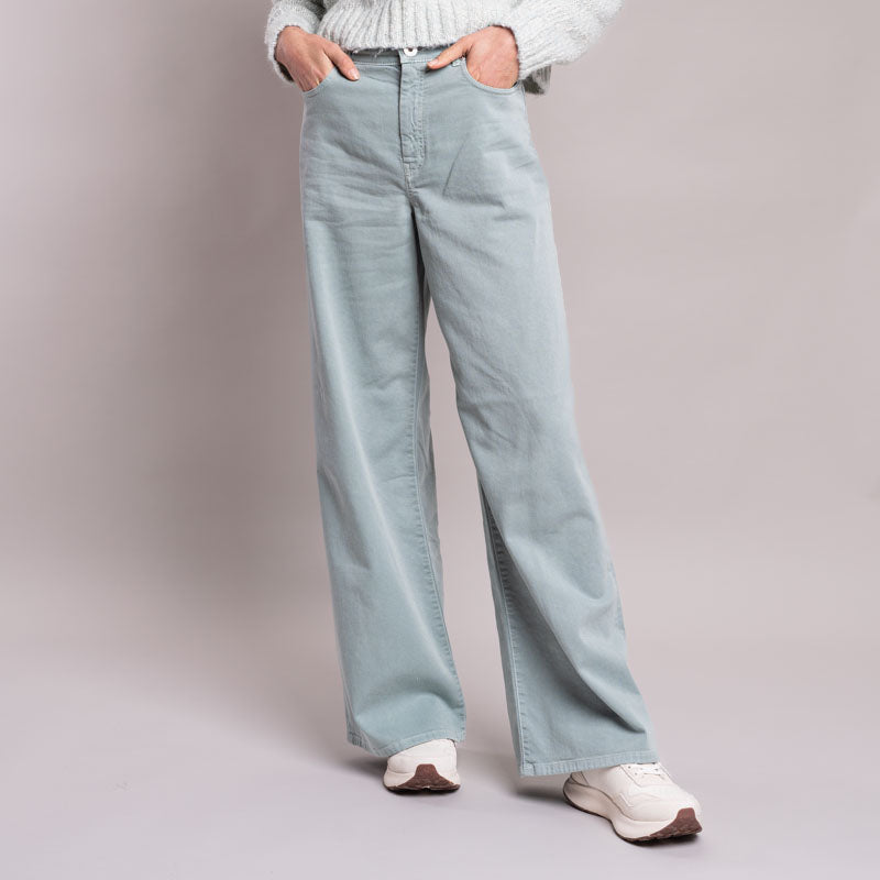 WEEKEND MAXMARA Medina High Waisted Trousers in Pastel Green