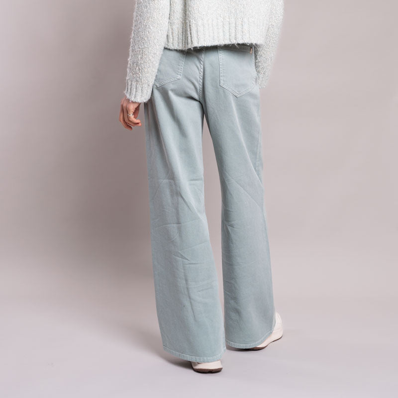 WEEKEND MAXMARA Medina High Waisted Trousers in Pastel Green