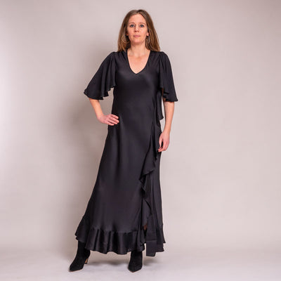 SILK95FIVE Arizona Dress in Noir