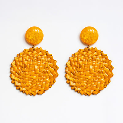 Raphia 24 Earrings in orange