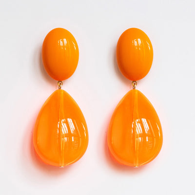 Cuba Earrings in Orange Fluo