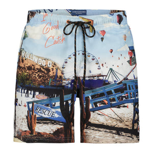 Photo Print Swim Shorts in Multicolour