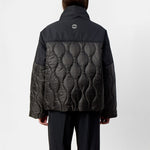 Holly 4 Short Quilted Jacket in Black Olive Combi