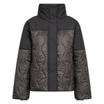 Holly 4 Short Quilted Jacket in Black Olive Combi