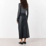 Globa 34 Leather Maxi Skirt in Black