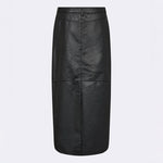 Globa 34 Leather Maxi Skirt in Black