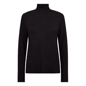 Ika 19 Roll Neck L/S Top in Black