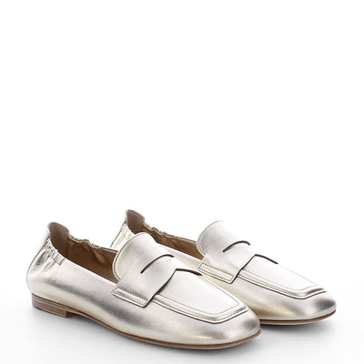 Blair Nappa Loafers in Gold