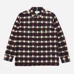 UNIVERSAL WORKS L/S Check Utility Shirt in Navy/Brown