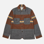 Merchant Blanket Wool Jacket in Charcoal Stripe