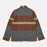 Merchant Blanket Wool Jacket in Charcoal Stripe