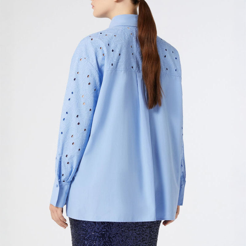 Grolla Shirt in Blue Lace