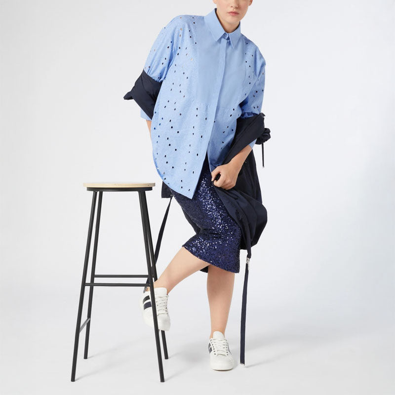 Grolla Shirt in Blue Lace