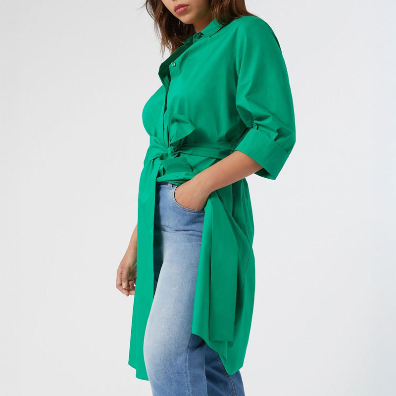 PERSONA BY MARINA RINALDI Finanza Midi Dress in Green