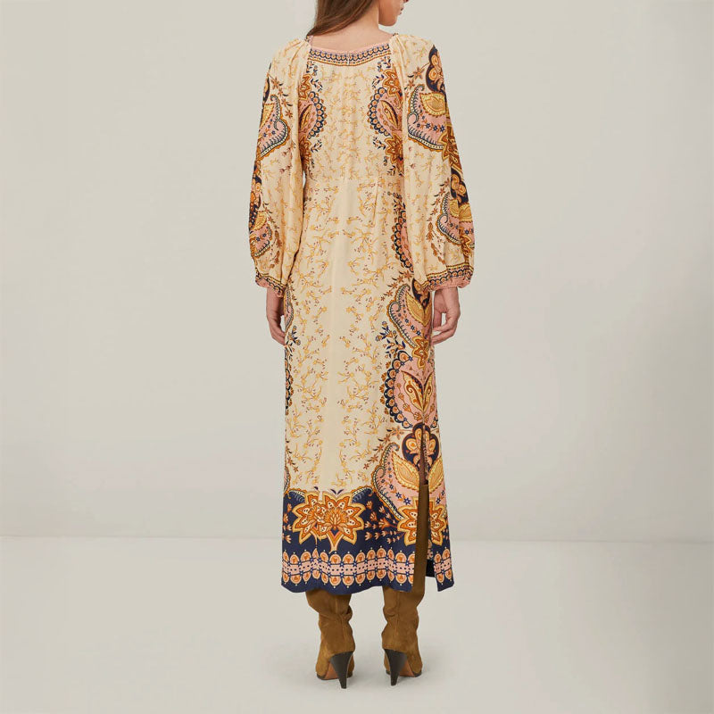 Boho Beige Maxi Dress