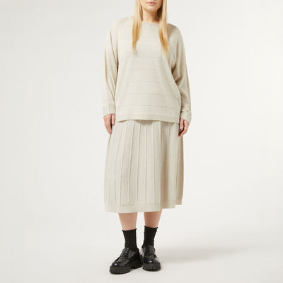 PERSONA BY MARINA RINALDI Gela Knitted Skirt in Turtledove