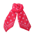 BLACK COLOUR Claudia Love Mini Scarves in Red/Pink